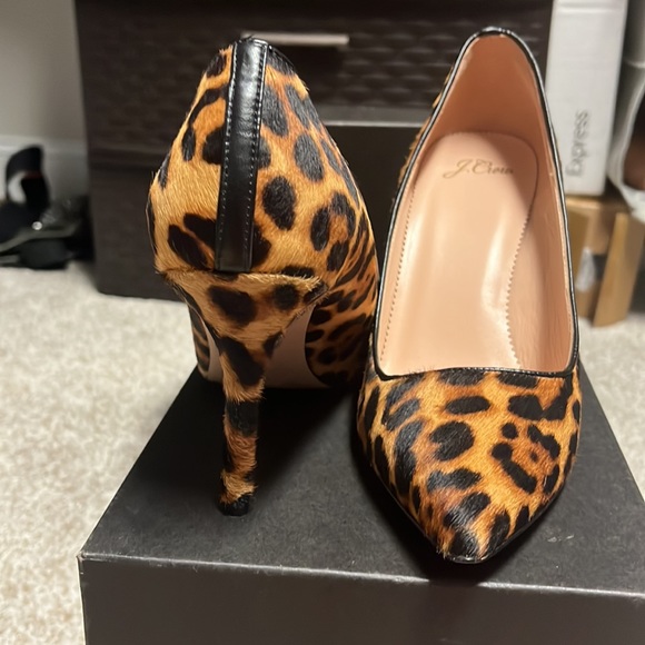NIB J. Crew Elise Pump Leopard Haircalf Animal Print Made Italy Size 9 - Picture 8 of 8